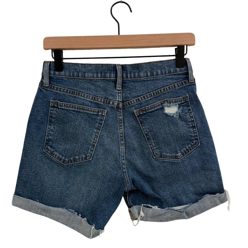 GAP Women's Distressed Blue Jean Shorts - Picture 3 of 8